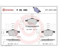 Kit pastiglie freno anteriore BREMBO P 85 085X per AUDI A4 1.9 TDI