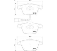 Set pastiglie freno, freno a disco BREMBO P 85 129X AUDI TT (8J3) 2 2006-201