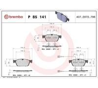 Set pastiglie freno, freno a disco BREMBO P 85 141 per MULTIVAN T5 2 2011-2015