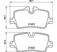 Set pastiglie freno, freno a disco BREMBO P06113 (1 set - 4 pezzi)