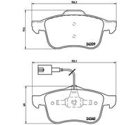 Set pastiglie freno, freno a disco BREMBO P23103 (1 set - 4 pezzi)