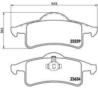 Set pastiglie freno, freno a disco BREMBO P37006