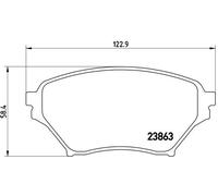Set pastiglie freno, freno a disco BREMBO P49029 (1 set - 4 pezzi)