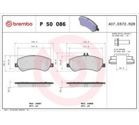 Set pastiglie freno, freno a disco BREMBO P50086 (1 set - 4 pezzi)
