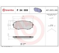 Set pastiglie freno, freno a disco BREMBO P54059 (1 set - 4 pezzi)