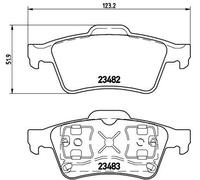 Set pastiglie freno, freno a disco BREMBO P59044 (1 set - 4 pezzi)