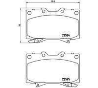Set pastiglie freno, freno a disco BREMBO P83048 (1 set - 4 pezzi)
