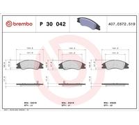 Set pastiglie freno, freno a disco BREMBO per CERATO I Hatchback (LD) 2 2004-