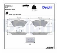 Set pastiglie freno, freno a disco DELPHI LP1596LC per W463) 4 2000-