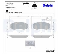 Set pastiglie freno, freno a disco DELPHI LP2192LC per NV400 Furgone 2.3 2011-