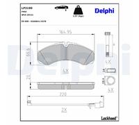 Set pastiglie freno, freno a disco DELPHI LP3190