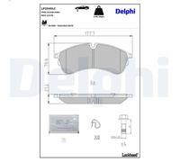 Set pastiglie freno, freno a disco DELPHI LP3545LC per TGE Autobus 2 2017-2024