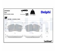 Set pastiglie freno, freno a disco DELPHI LP3936
