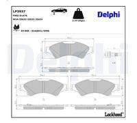 Set pastiglie freno, freno a disco DELPHI LP3937 per AMAROK (T1A, T1B) 2 2022-