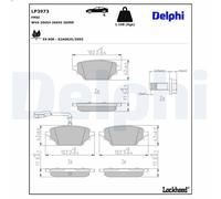 Set pastiglie freno, freno a disco DELPHI LP3973 per CITAN Tourer 1.3 2021-
