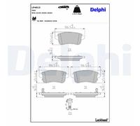 Set pastiglie freno, freno a disco DELPHI LP4013 per CAPTUR II (HF_) 1 2020-