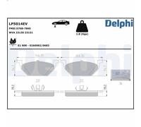 Set pastiglie freno, freno a disco DELPHI LP5014EV per BEETLE (5C1, 5C2) 2 2012-