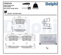 Set pastiglie freno, freno a disco DELPHI LP5021EV