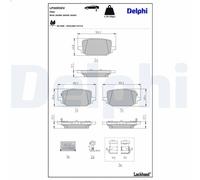 Set pastiglie freno, freno a disco DELPHI LP5095EV