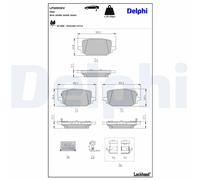 Set pastiglie freno, freno a disco DELPHI LP5095EV