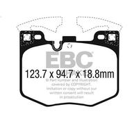 Set di pastiglie freno EBC BRAKES Yellow Stuff DP42302R, fronte