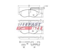 Set pastiglie freno, freno a disco FAST FT29130 (1 set-1 pezzo)