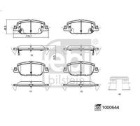 Set pastiglie freno, freno a disco FEBI 1000644 per CR-V V 2 2019-2023