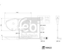 Set pastiglie freno, freno a disco FEBI 180622 MULTIVAN T6 2 2015-2019