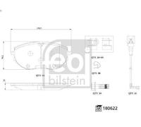 Set pastiglie freno, freno a disco FEBI 180622 per MULTIVAN T6 2 2015-2024