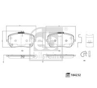 Set pastiglie freno, freno a disco FEBI 184232
