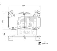Set pastiglie freno, freno a disco FEBI 184439 per GLE (V167) 4 2019-2023