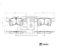 Set pastiglie freno, freno a disco FEBI 196402 MULTIVAN T7 (STM, STN) 1.5 2021-