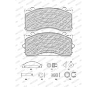 Set pastiglie freno, freno a disco FERODO FCV1277BFE per L2000 4.58 1993-1996