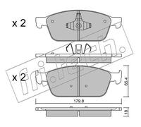 Set pastiglie freno, freno a disco fri.tech. 1005.0 (1 set - 4 pezzi)