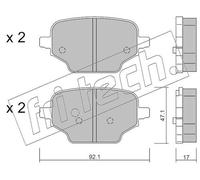 Set pastiglie freno, freno a disco fri.tech. 1245.0 (1 set - 4 pezzi)