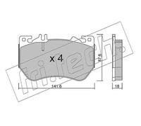 Set pastiglie freno, freno a disco fri.tech. 1358.0 (1 set - 4 pezzi)