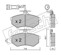 Set pastiglie freno, freno a disco fri.tech. 151.1 (1 set - 4 pezzi)