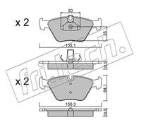 Set pastiglie freno, freno a disco fri.tech. 216.0 (1 set - 4 pezzi)