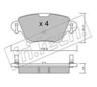 Set pastiglie freno, freno a disco fri.tech. 328.0 (1 set - 4 pezzi)