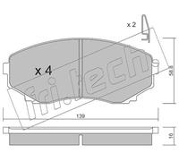Set pastiglie freno, freno a disco fri.tech. 493.0