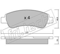 Set pastiglie freno, freno a disco fri.tech. 726.0 (1 set - 4 pezzi)
