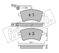 Set pastiglie freno, freno a disco fri.tech. 828.1 (1 set - 4 pezzi)
