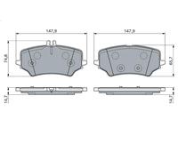 Set pastiglie freno, freno a disco per BOSCH 0 986 460 167