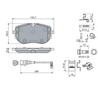 Set pastiglie freno, freno a disco per BOSCH 0 986 460 201