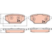 TRW GDB2561 Kit pastiglie freni