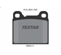 Set pastiglie freno, freno a disco TEXTAR 2003402 per SAAB 99 2 1972-1974