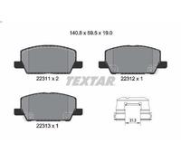 Set pastiglie freno, freno a disco TEXTAR 2231102 per MOKKA / MOKKA X 1.4 2013-