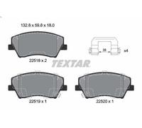 Set pastiglie freno, freno a disco TEXTAR 2251801 per IONIQ (AE) 1.6 2016-2022