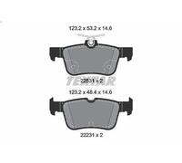 Textar Kit pastiglie freni 2253105 posteriore per Ford Mondeo V, Kuga II (2014-2019)