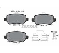 Set pastiglie freno, freno a disco TEXTAR 2341703 per COMBO Tour 1.4 2004-2011